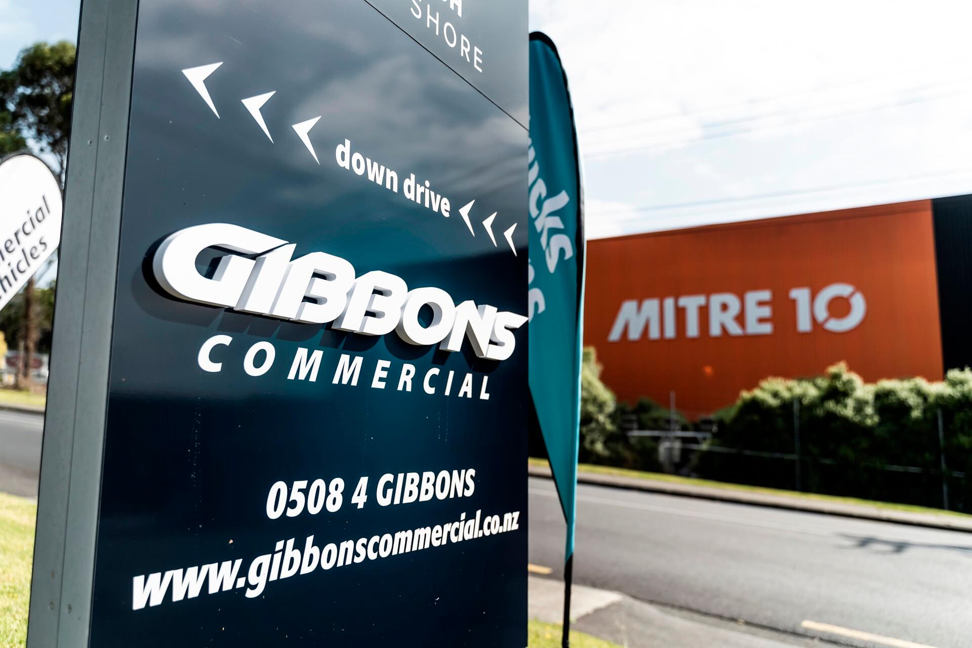Gibbons Commercial front sign